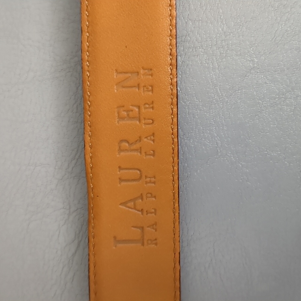 LRL Brown Leather Belt - Picture 2 of 8